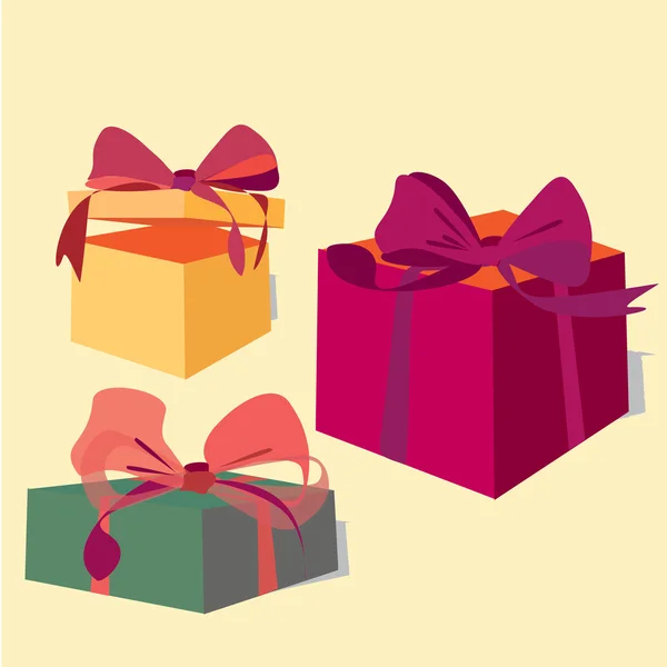 Vector conjunto de cajas de regalo — Vector de stock