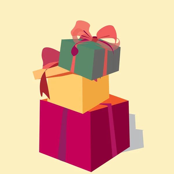 Una pila de cajas de regalo — Archivo Imágenes Vectoriales