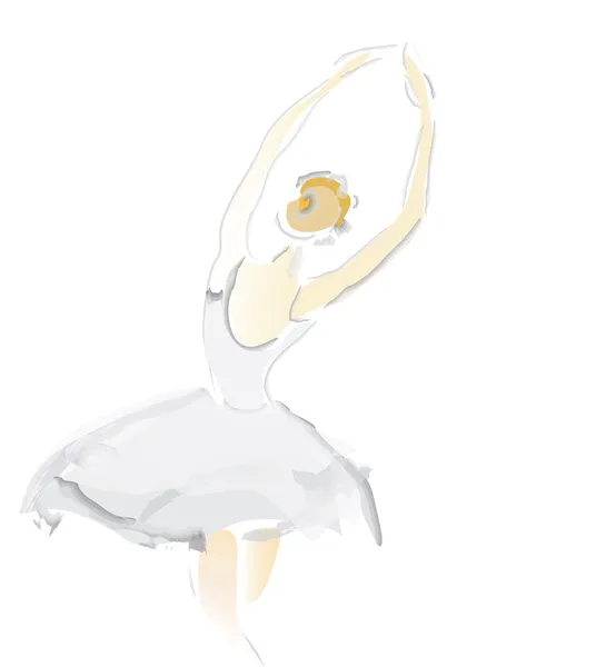 Ballerina Sketch - Stok Vektor