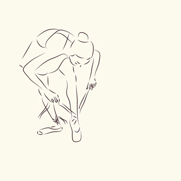 Ballerina. balletdanser tekening — Stockvector