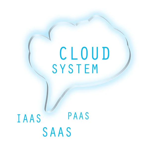 Sistema cloud — Vettoriale Stock