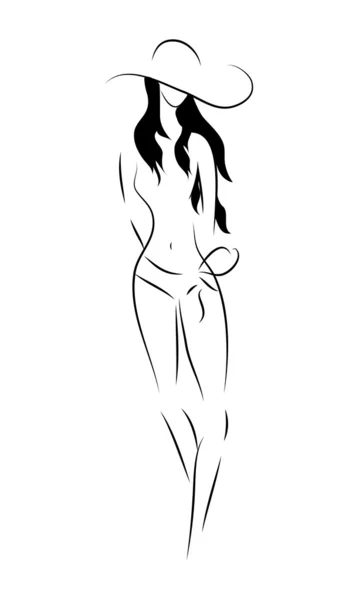 向量的泳装的女人 — 图库矢量图片