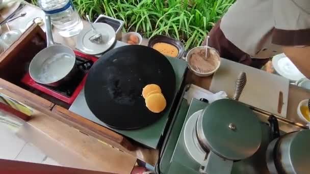 ビュッフェ式朝食 朝食プレート 朝食だ 朝食ルーム — ストック動画