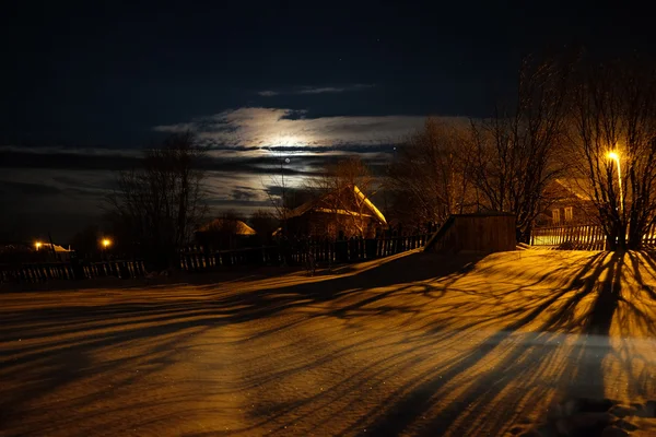 Köyün mehtaplı gecede
