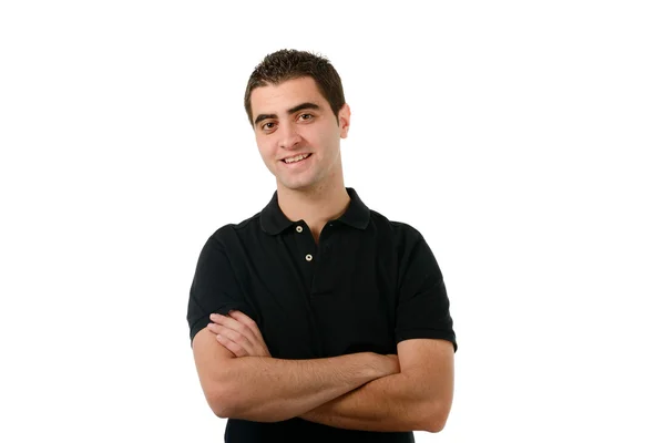 Portrait of a young casual man on white background — Stock Photo, Image