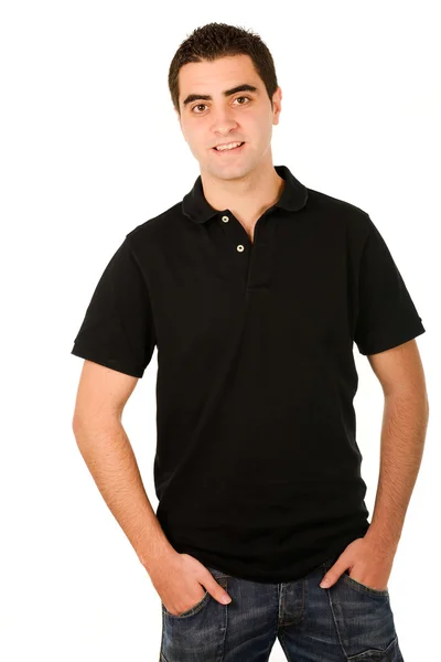 Portrait of a young casual man on white background — Stock Photo, Image