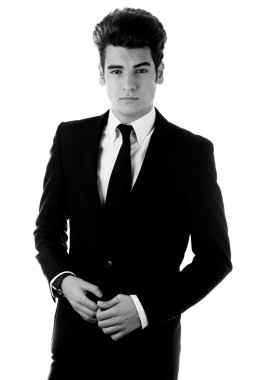 genç işadamı, beyaz zemin üzerine izole