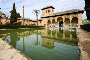 The Partal gardens of Alhambra in Granada clipart