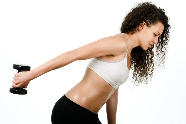 Retrato de jovem mulher fitness mista — Fotografia de Stock