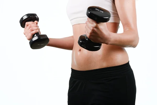 Portrait of young mixed fitness woman — Stock Photo, Image