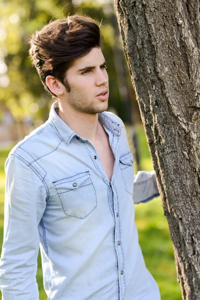 Attractive young handsome man, model of fashion — Stock Photo, Image