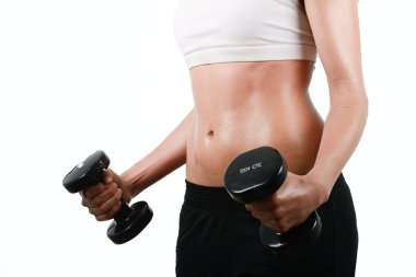 genç kadın ağırlık kaldırma egzersizleri