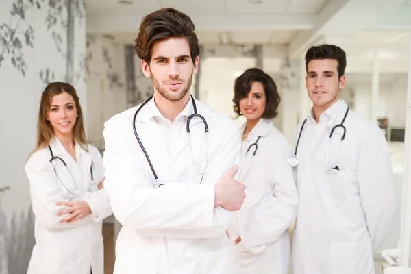 Group of medical workers portrait in hospital — Stock Photo, Image