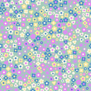 vector floral seamless modeli görüntüleme.