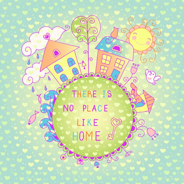 cote, köpek, kuş ve çiçek ile tatlı ev arka.