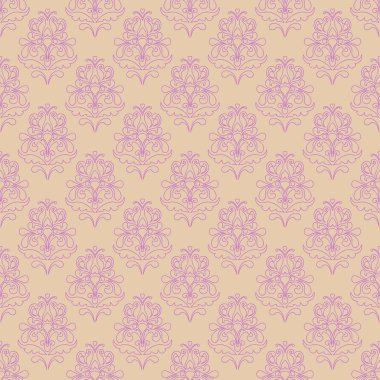 Dekoratif çiçek - süsen ile Seamless Modeli.