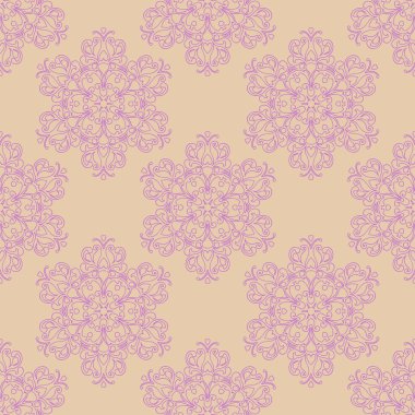 Dekoratif çiçek - süsen ile Seamless Modeli.