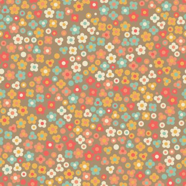 vector floral seamless modeli görüntüleme