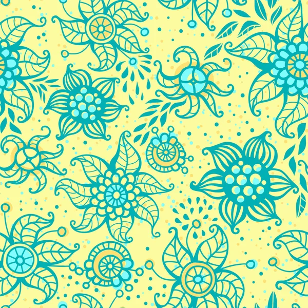 Mignon motif floral sans couture — Image vectorielle