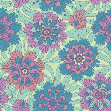 Dekoratif çiçek. Dikişsiz çiçek desenli.