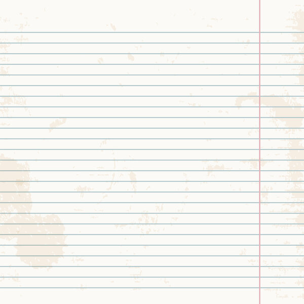 Чистый лист тетради в полоску
.