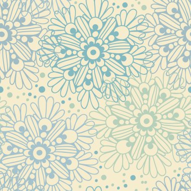 Sevimli çiçek seamless modeli. vektör çizim