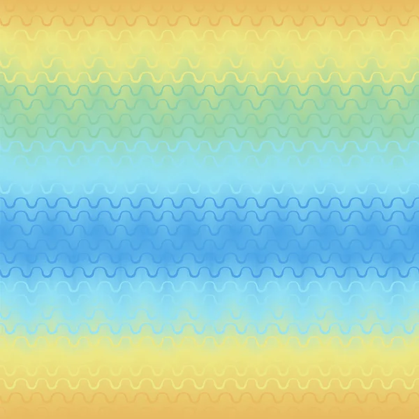 Nahtloses Muster. abstrakter Aquarell-Hintergrund mit welligem Streifen — Stockvektor
