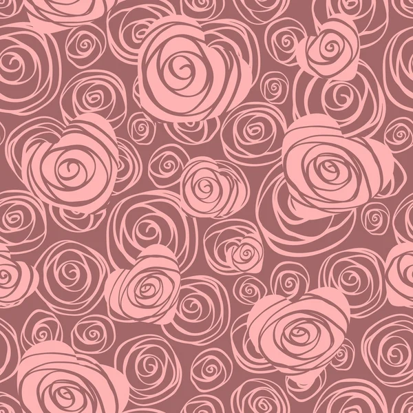 Abstrakta sömlösa mönster med hjärtan och rosor — Stock vektor