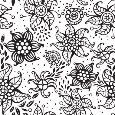 Sevimli çiçek seamless modeli