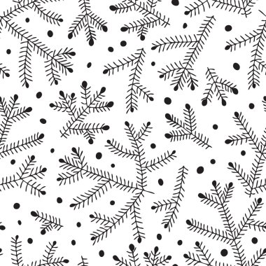 Köknar dalları ile pürüzsüz desen