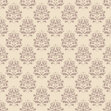Dekoratif çiçek - süsen ile Seamless Modeli