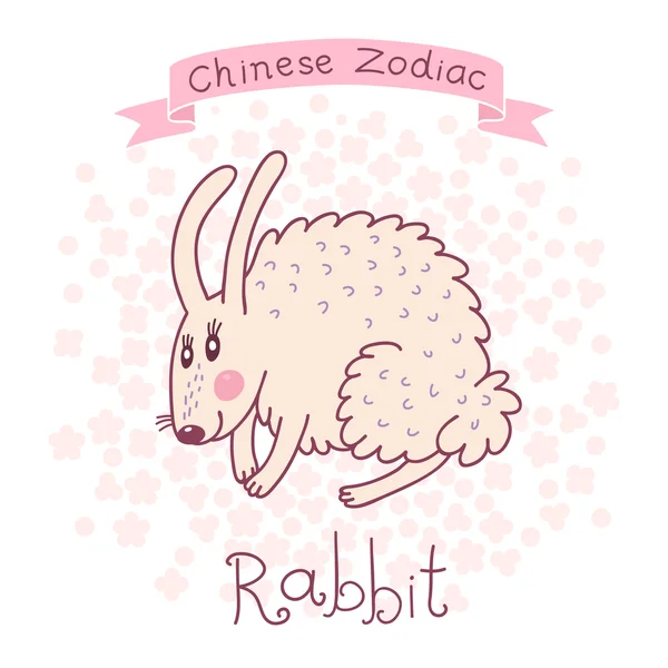 Zodiac chinezesc - Iepure — Vector de stoc