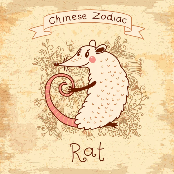 Chinese Zodiac - Rat — Stock Vector