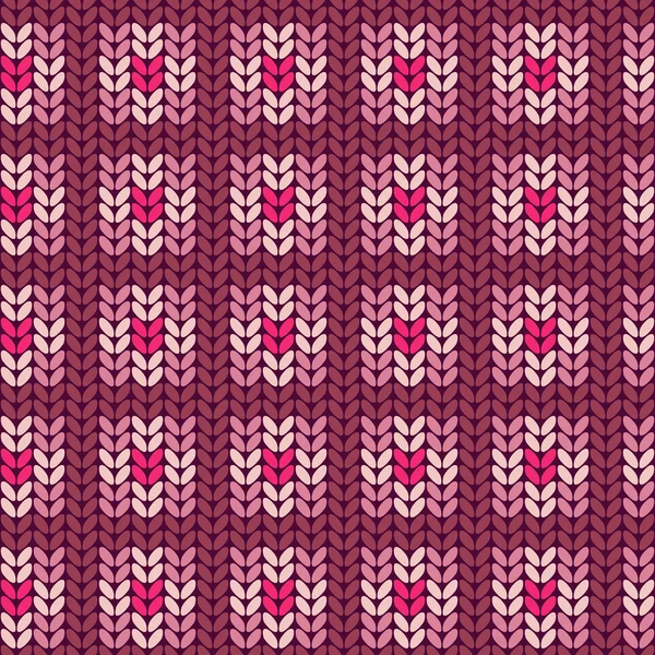 Illustration seamless knitted pattern. — Stock Vector