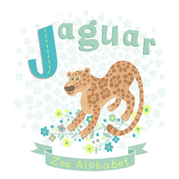 Letra J - Jaguar — Vector de stock