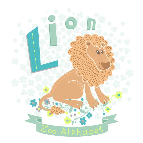 Lettre L - Lion — Image vectorielle