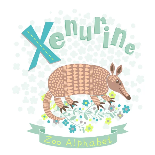 字母 x-xenurine — 图库矢量图片