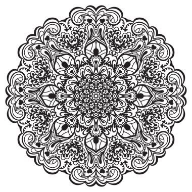 çiçek mandala. Tasarım için soyut öğe