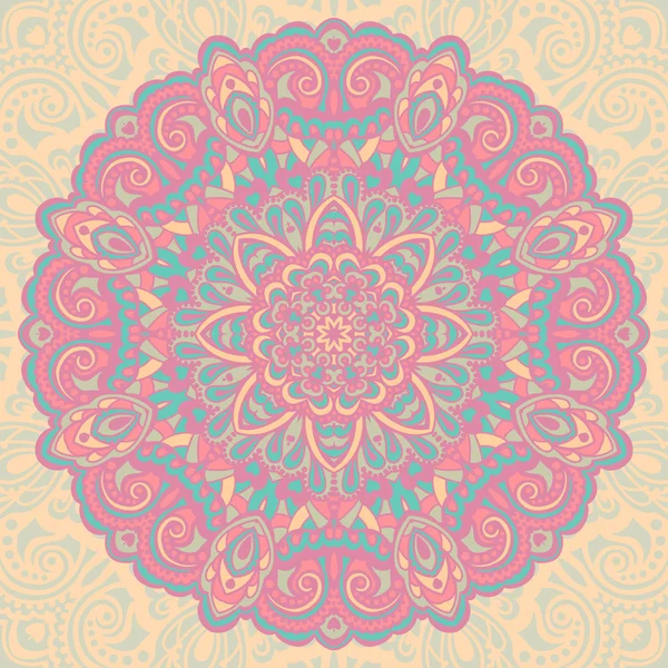 Blumen-Mandala. abstraktes Element für Design — Stockvektor