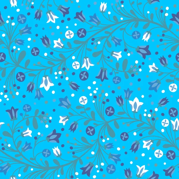 Blommande blåklockor — Stock vektor