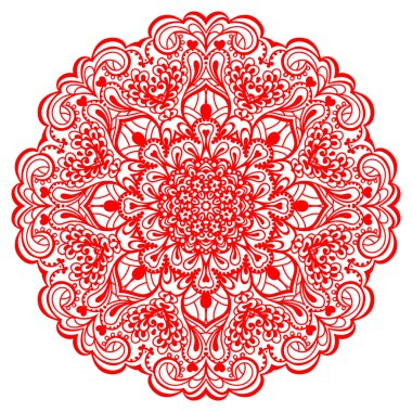 çiçek mandala. Tasarım için soyut öğe