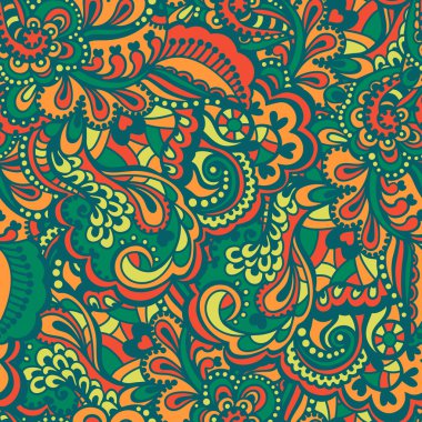 Dikişsiz soyut çizilmiş desen