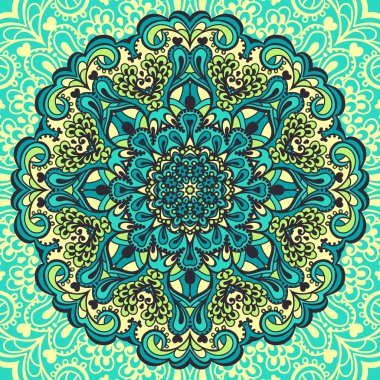 çiçek mandala. Tasarım için soyut öğe