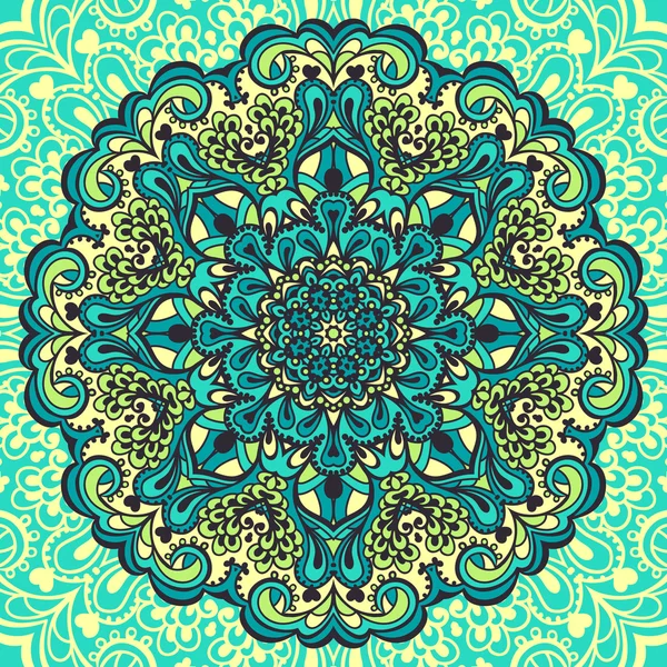 Mandala aux fleurs. Élément abstrait pour le design — Image vectorielle