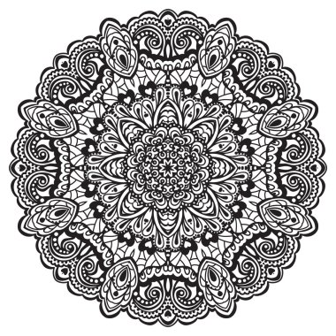 çiçek mandala. Tasarım için soyut öğe