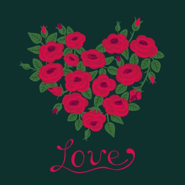 bir kalp şeklinde şeker vintage gül