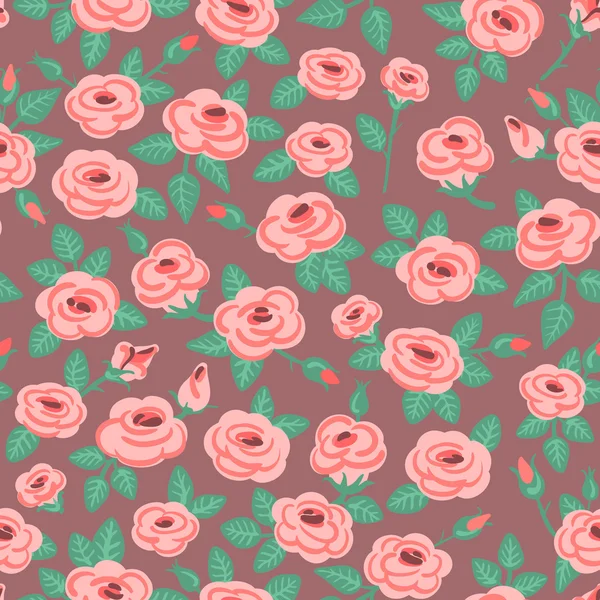 Seamless pattern of roses. — Stock Vector