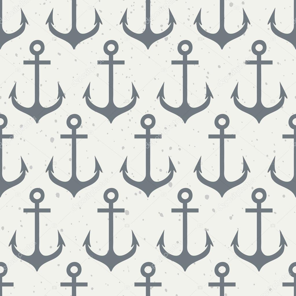 Seamless pattern with anchors.