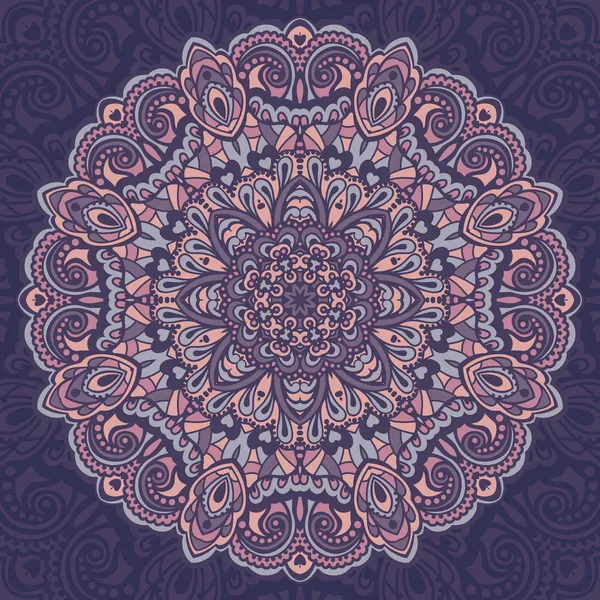 Blumen-Mandala. abstraktes Element für Design — Stockvektor