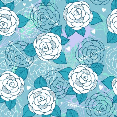 Güllerle kusursuz desen.